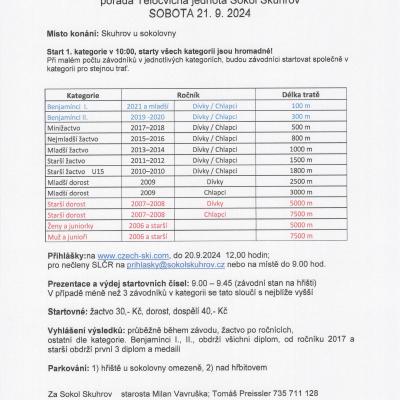 Propozice Skuhrov, Jilemnice a Bohdalovice 21.9.-22.9.24